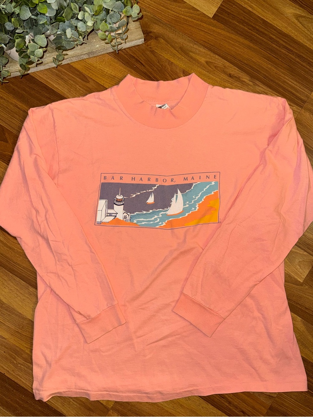 Vintage Textile Prints Bar Harbor, Maine Long Sleeve – XL